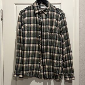 Sonoma Green and White Plaid Casual Shirt
